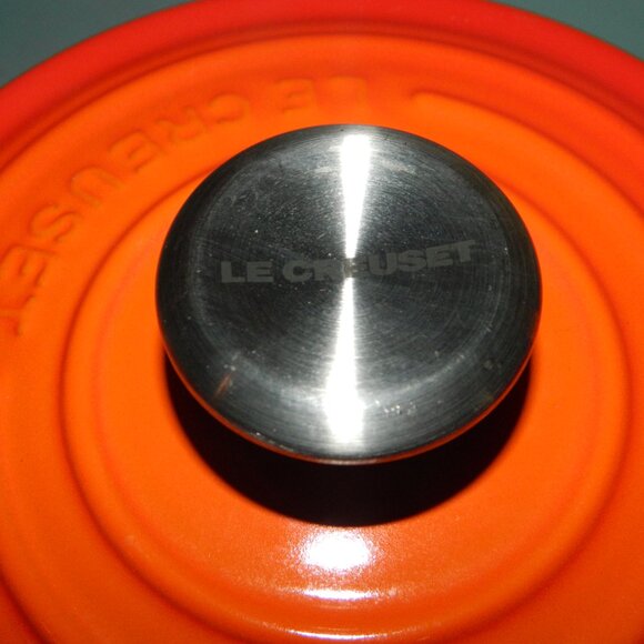 Le Creuset Signature Enameled Cast Iron Sauce Pan 1.75 qt, Flame - Picture 3 of 8